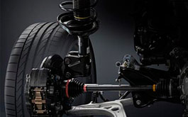 Front inverted strut suspension