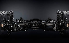 Rear wishbone suspension