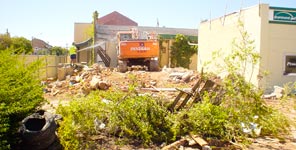 Demolition in action