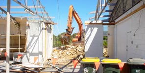 Demolition in action
