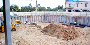 NW View Over Excavation Site