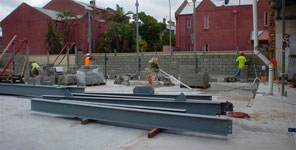 Carwash Rear Wall Construction